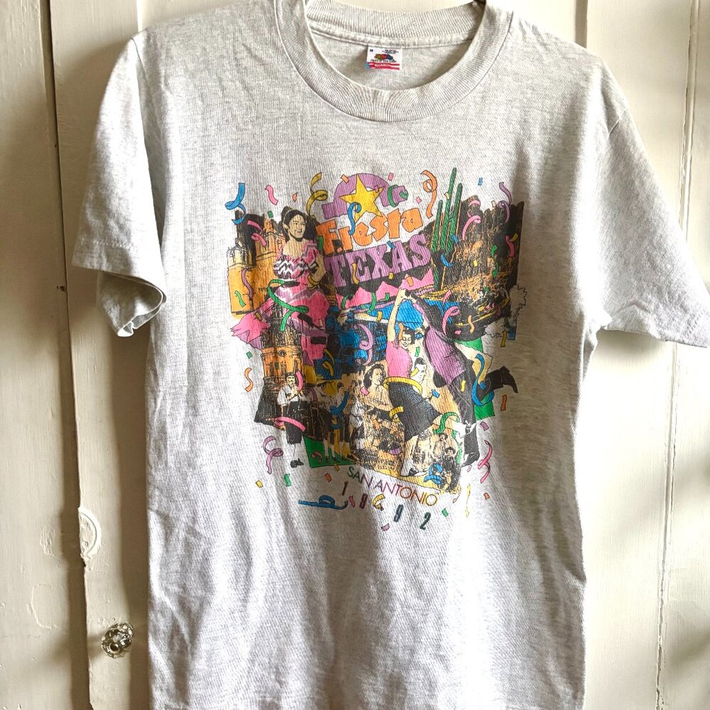 vintage san antonio fiesta tee 1992 single stitch